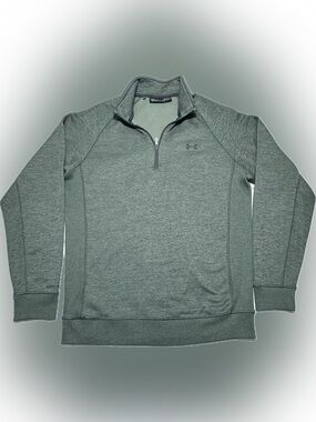 LG Men’s Olive Green Quarter-Zip Performance Sweater